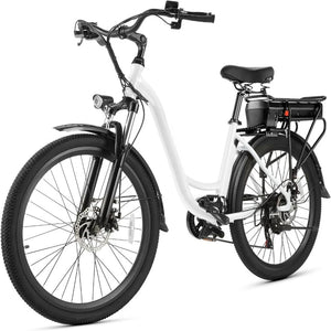 Electric Bike, 48V 500Wh EBike, UP To 60 Miles, Removable Battery, 3H Fast-Charge, 26" Commuter Electric Bicycles, 7-Speed