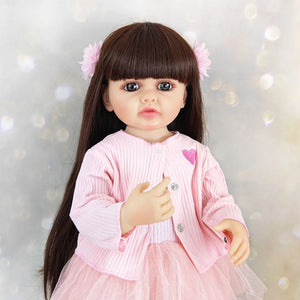 Girl Doll Full Soft Silicone Body Princess Toddler Bebe Birthday Gift