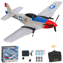 Load image into Gallery viewer, VOLANTEXRC RC Plane, 3-CH P-51D Mustang RC Airplanes for Kid and Adults, Easy to Fly, Suitable for Beginners to Outdoors
