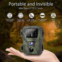 Load image into Gallery viewer, Mini Trail Hunting Night Vision Camera 20MP 1080P Wildlife Photo Trap Surveillance Tracking Hunting  Accessories Waterproof Cam
