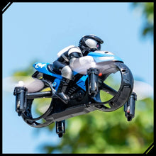 Load image into Gallery viewer, Amphibious Land Air RC Flying Motorcycle 2 Mode Stunt Drone 4 Axis Remote Control Bike Quadcopter Aircraft Toy for Kids Gift

