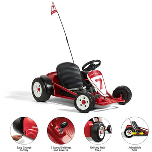 Ultimate Go-Kart, 24 Volt Outdoor Ride On Toy, Red Go Kart For Kids Ages 3-8