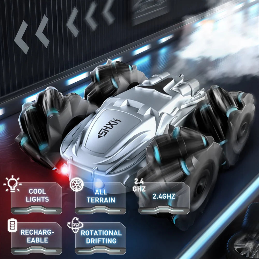 Remote Control Car, Double Sided 360° Rotating 4WD RC Cars, 2.4GHz Ele ...
