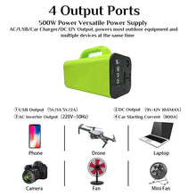 Load image into Gallery viewer, Portable Power Station High Capacity  80000mAh 500W  220V  for Outdoor Camping RV Home Emergency Backup Power Bank AC DC Output
