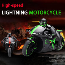 Load image into Gallery viewer, 360 degree  RC Motorcycle electric toy model LED light
