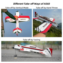 Load image into Gallery viewer, Radiolink A560 RTF RC Airplane 4CH 3D Ready to Fly Plane, 4 km Long Range Control 6 Fly Modes Byme-A Gyro FC for Beginners
