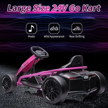 Load image into Gallery viewer, 24V Go Kart, 300W*2 Extra Powerful Motors, 9Ah Large Battery 8MPH High Speed Drifting with Music, Horn,Max Load 175lbs Outdoor
