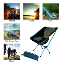 Load image into Gallery viewer, Outdoor Travel Ultralight Folding Chair Superhard High Load Outdoor Camping Chair Portable Beach Hiking Picnic Seat Fishing Tool
