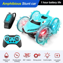 Load image into Gallery viewer, Rc Car Amphibious Vehicle Gesture Sensing Double-Sided Stunt Shark Amphibious Remote Control Cars with Light Toys for Boys Gifts
