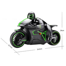 Load image into Gallery viewer, 360 degree  RC Motorcycle electric toy model LED light
