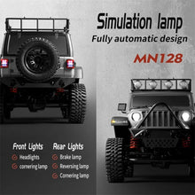 Load image into Gallery viewer, 1/12 MN128 RC Crawler 2.4G Climbing Buggy Professional with LED Light Remote Control Vehicle Toys with 2 Batteries US shipping
