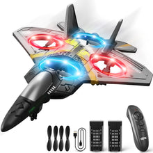 Load image into Gallery viewer, 4DRC V17 Remote Control Plane 2.4Ghz Foam RC Airplanes Helicopter Quadcopter,Spinning Drone with Cool Light for Kids Adults
