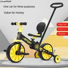 Load image into Gallery viewer, Children&#39;s Balance Bike Tricycle Pedal Bike Walker 2-3-6 Years Old Boys And Girls Treasure Three-in-one Bike With Push Handle
