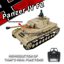 Load image into Gallery viewer, ReTelescopic Multi-function Toy German IV F2 RC Tank Simulation Model Kid Gifts
