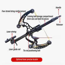 Load image into Gallery viewer, High Power Laser All Metal Slingshot High-precision Hunting Steel Ball Slingshot Composite Bow Steel Mini Composite Bow Set
