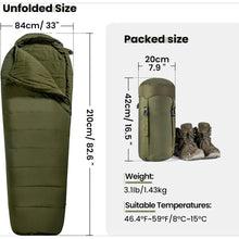 Load image into Gallery viewer, Mummy Sleeping Bag for Camping Hiking Backpacking, Sleeping Bags, Survival Gear Outdoor Camping Cotton Winter Warm Sleeping Bags
