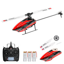 Load image into Gallery viewer, WLtoys K110S RC Helicopters for Adults,3D/6G Mode, 6 Channel Mini Remote control Helicopter,Brushless Motor,  with 3 Batteries
