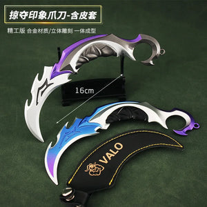 Claw Blade with Leather Sheath Full Metal Replica Miniature Fantasy Figurine