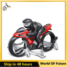 Load image into Gallery viewer, RC Stunt Motorcycle 2 In 1 Land Air 2.4GHz Flying Off-road Motorcycle
