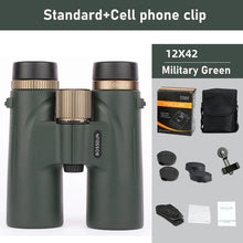 Load image into Gallery viewer, 12x42 Binoculars Professional ED Lens Telescope Powerful Long Range BAK4 Prism For Hunting Outdoor Camping  IPX7 Waterproof
