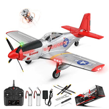 Load image into Gallery viewer, WLtoys XK A280 RC plane,P51 Mustang 4-CH RC Airplane with Lights,6G/3D Brushless Remote Control Airplane,Suitable for adults
