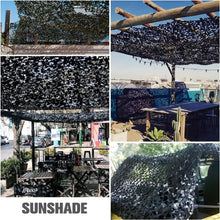 Load image into Gallery viewer, Black Camo Netting Blind for Hunting Camouflage Shade Net Sun Shade Decoration

