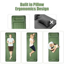 Load image into Gallery viewer, Inflatable Sleeping Pad 4 Inch Sleeping Pad Mat Air Mattress with Built-in Pump for Camping Backpacking Hiking Traveling Tent

