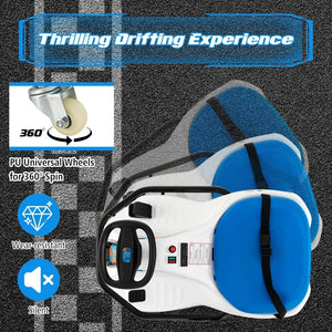 Go Kart for Kids, 24V Kids Ride On Drift Car w/360° Spin, Wireless Connection Racing Car for Toddlers Aged 3+ Years Old，Go Kart