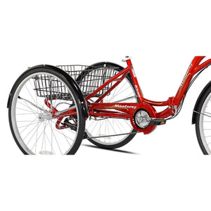 2024 New  26" Monterey 7-Speed Folding Unisex Adult Tricycle, Red