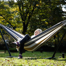 Load image into Gallery viewer, Heavy Duty Hammock with Metal Frame Free Standing Swinging Camping Travel Chair Tropical for Outdoor Patio Lawn
