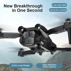 Triple HD Camera Foldable Optical Flow Positioning Upgraded RC Helicopter