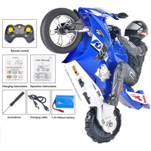 Load image into Gallery viewer, RC Stunt Motorcycle Car 1/6 High Speed Motorbike Model 2.4G Radio Control Car Remote Controlled Toy Drift Cars Toys For Boys Kid
