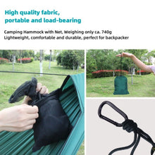 Load image into Gallery viewer, 2Person Outdoor Camping Hammock 2.8x1.4m/9.2x4.6ft Lightweight Hanging Mosquito Net Hammocks Tree Straps Swing Backpack Backyard
