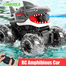 Load image into Gallery viewer, Rc Shark Car Amphibious 2 In1 Electric Water Gun Truck 10M Long Range 2.4G Remote Control Offroad Buggy Vehicles Racing Cars Toy
