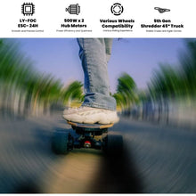 Load image into Gallery viewer, Easy Carry Handle Design Electric Skateboard Trucks V5 Electric Skateboard With Remote Smooth Braking Top Speed of 29 Mph Deck
