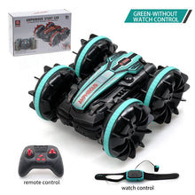 Load image into Gallery viewer, New LED Amphibious RC car Dual remote control waterproof stunt car double side flip drift drive 360 ° rotation rc cars Kids toy
