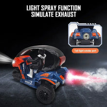 Load image into Gallery viewer, 2.4G RC Stunt Three-wheeled Motorcycle Remote Control Spray Motorcycle 5CH Cool Lights Electric Car Model Kids Toys Boys Gifts
