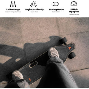 Easy Carry Handle Design Electric Skateboard Trucks V5 Electric Skateboard With Remote Smooth Braking Top Speed of 29 Mph Deck