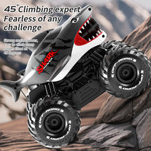 Load image into Gallery viewer, Waterproof RC Car Shark Amphibious Vehicle with 10m Range Water Gun Auto Water Absorption 150mL 2.4GHz Tank Toys for Boys Girls
