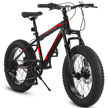 Load image into Gallery viewer, Ecarpat 20 Inch Kids' Bike, 4-Inch Wide Fat Tire Snow Mountain Bike, 7 Speed for Boys Girls Children Kids' Bicycles, Steel Frame
