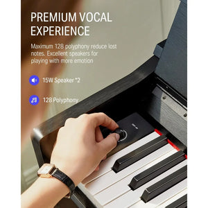 Digital Piano, 88 Key Weighted Piano Keyboard for Beginner/Professional W/Three Pedals, Supports U-disk Music Playing