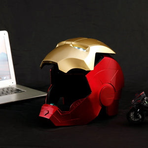 Iron Man Helmet Cosplay 1:1 Light Led Ironman Mask Pvc Action Figure