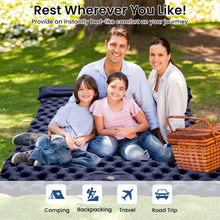 Load image into Gallery viewer, Outdoor Sleeping Pad Double Inflatable Mattress with Built-in Pillow Pump Camping Air Mat for Travel Backpacking Hiking
