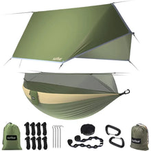 Load image into Gallery viewer, Camping Hammock, Portable Double Hammock with Net, 2 Person Hammock Tent with 2 * 10ft Straps, Best for Outdoor Hiking Survival
