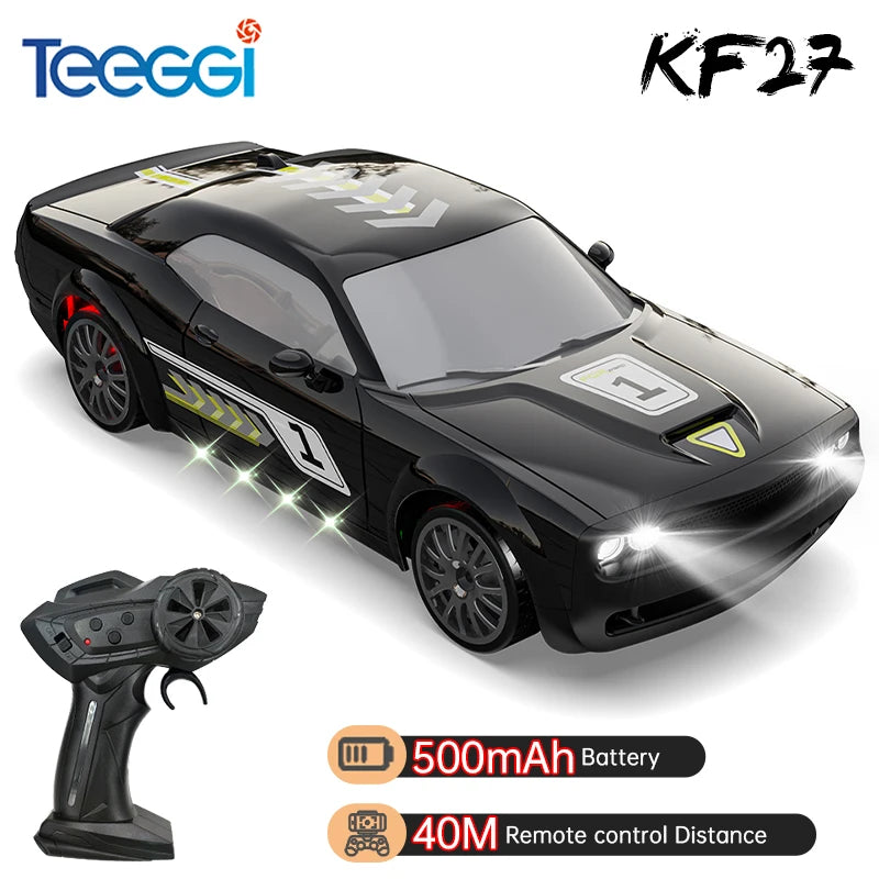Teeggi 2.4G RC CAR With LED Light 4WD Remote Control Drift Cars Profes ...