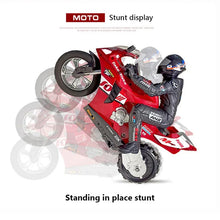 Load image into Gallery viewer, RC Stunt Motorcycle Car 1/6 High Speed Motorbike Model 2.4G Radio Control Car Remote Controlled Toy Drift Cars Toys For Boys Kid
