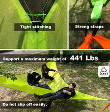 Load image into Gallery viewer, 3 4 5 Person Triangle Hammock Portable Mesh Hanging Tree Tent Outdoor Camping Cycling Sleeping Bed Car Self Driving Beach Mat
