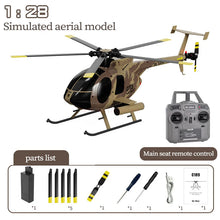 Load image into Gallery viewer, RC ERA 1:28 C189 Bird Helicopter MD500 Remote Control Aircraft 6-channel Double Brushless Mini Simulation Model Aircraft Toys
