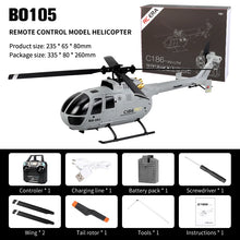 Load image into Gallery viewer, C186 RC Helicopter 2.4G 4CH BO105 Plane 4 Propellers 6 Axis Electronic Gyroscope for Stabilization Remote Control Airplane Toys
