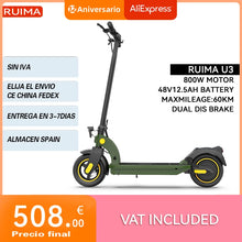 Load image into Gallery viewer, 10 Inch Electric Scooter 500W Fold E Scooter 48V 12.5A Adult Scooter Black  56-60km Endurance Band Bluetooth Waterproof
